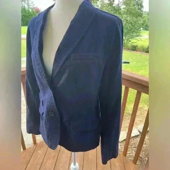 Talbots NWT Navy Women’s Suit Jacket Size 14 - Picture 4 of 13
